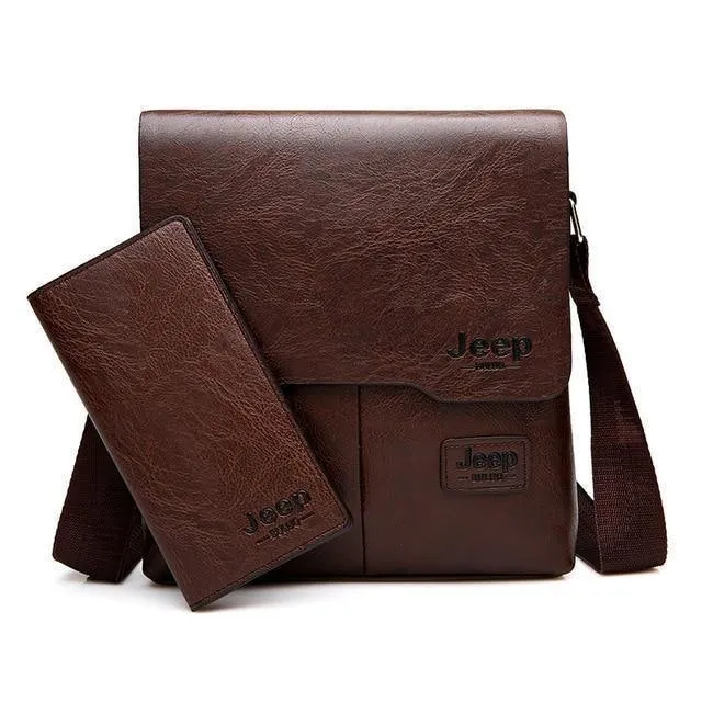 Mann Umhängetasche 2 Set Männer Pu-leder Umhängetaschen Business Crossbody Casual Bag Berühmte Marke ZH1505 / 8068