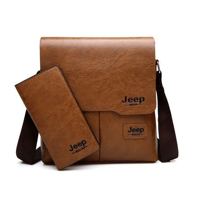 Mann Umhängetasche 2 Set Männer Pu-leder Umhängetaschen Business Crossbody Casual Bag Berühmte Marke ZH1505 / 8068