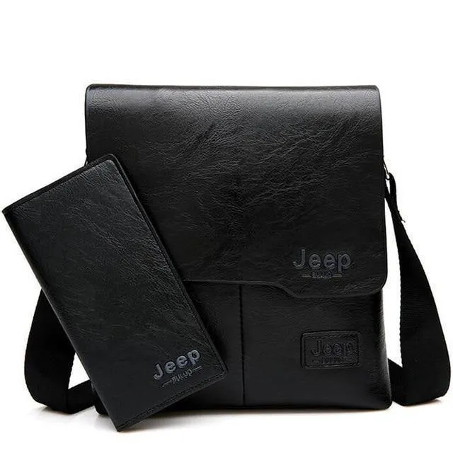 Mann Umhängetasche 2 Set Männer Pu-leder Umhängetaschen Business Crossbody Casual Bag Berühmte Marke ZH1505 / 8068
