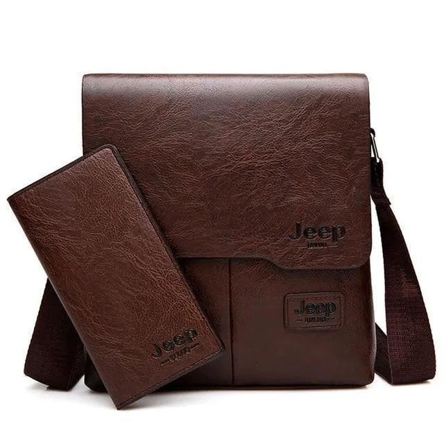 Mann Umhängetasche 2 Set Männer Pu-leder Umhängetaschen Business Crossbody Casual Bag Berühmte Marke ZH1505 / 8068
