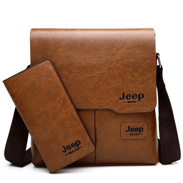 Mann Umhängetasche 2 Set Männer Pu-leder Umhängetaschen Business Crossbody Casual Bag Berühmte Marke ZH1505 / 8068