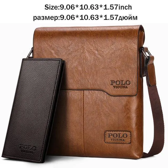 VICUNA POLO Vintage-Mode Herren Ledertasche Marke Casual Business Herrentasche Hochwertige Neue Herren Reise Umhängetasche Promotion