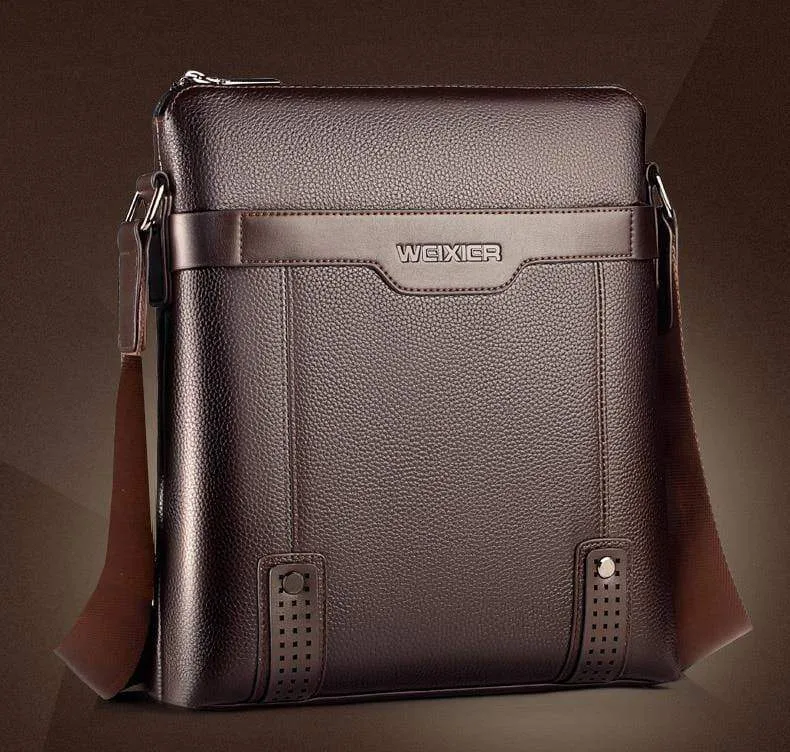 Herren Umhängetasche Kurier Handtasche große PU-Leder Umhängetasche Herren Handtaschen Hochleistungs-Freizeit Aktentasche