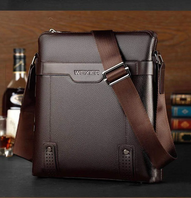 Herren Umhängetasche Kurier Handtasche große PU-Leder Umhängetasche Herren Handtaschen Hochleistungs-Freizeit Aktentasche