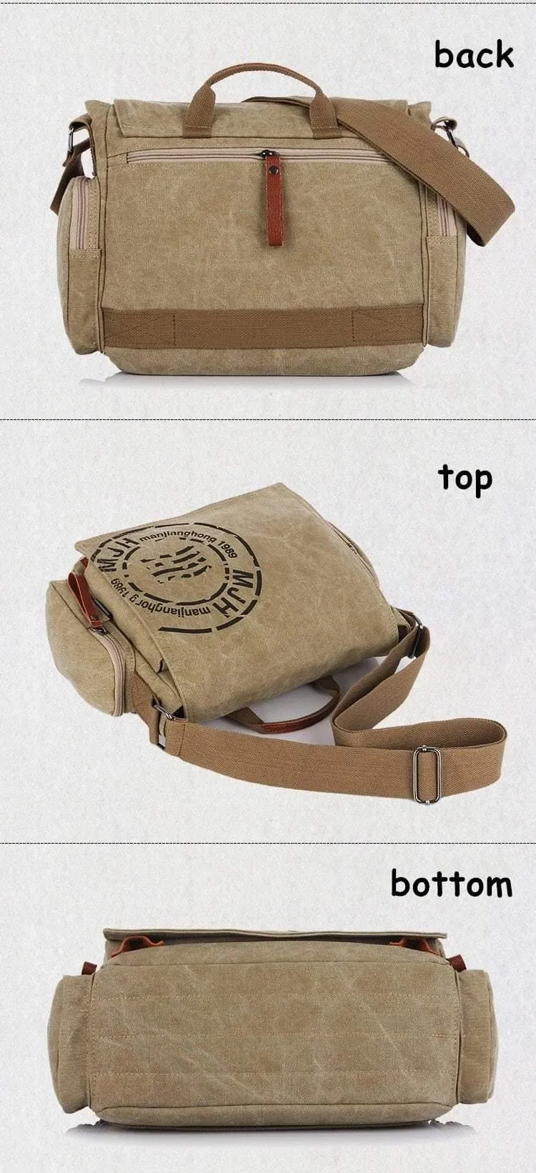 Vintage Herren Messenger Bag Mann Handtasche Canvas Schulter Briefträger Tasche Männer lässig Crossbody Printing Messenger Taschen