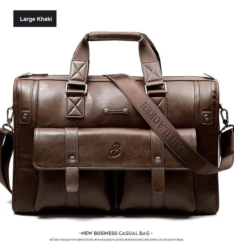 Mann Tasche Leder Schwarz Aktentasche Männer Business Handtasche Messenger Taschen Männlichen Vintage männer Schulter Tasche Große Kapazität