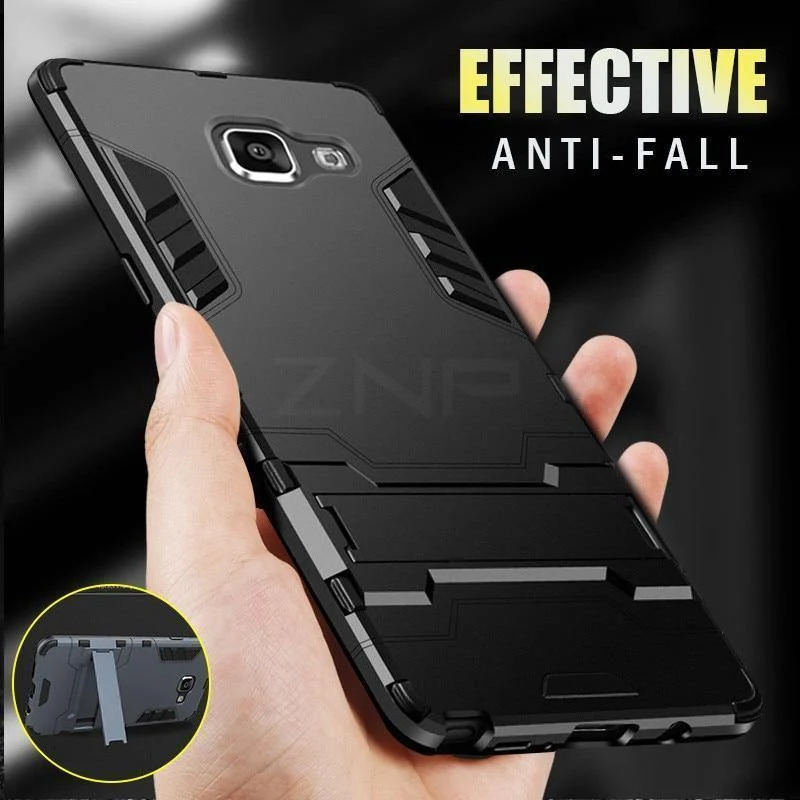 ZNP Full Shockproof Armor Stand Cover Case For Samsung Galaxy A5 A3 A7 A8 Plus Holder Phone Case For Samsung J5 J7 A7 A5 A3 Case