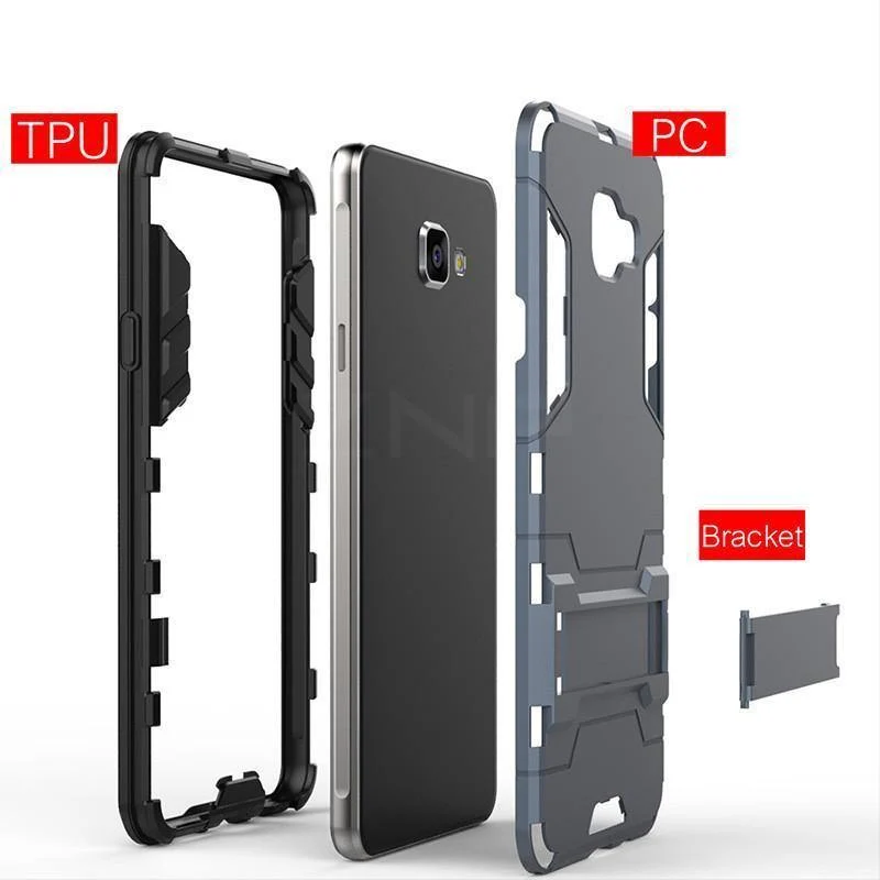 ZNP Full Shockproof Armor Stand Cover Case For Samsung Galaxy A5 A3 A7 A8 Plus Holder Phone Case For Samsung J5 J7 A7 A5 A3 Case