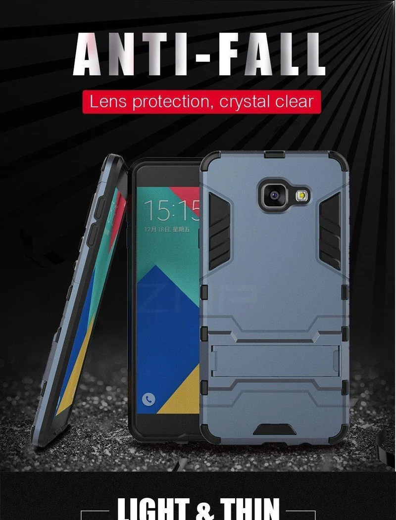 ZNP Full Shockproof Armor Stand Cover Case For Samsung Galaxy A5 A3 A7 A8 Plus Holder Phone Case For Samsung J5 J7 A7 A5 A3 Case