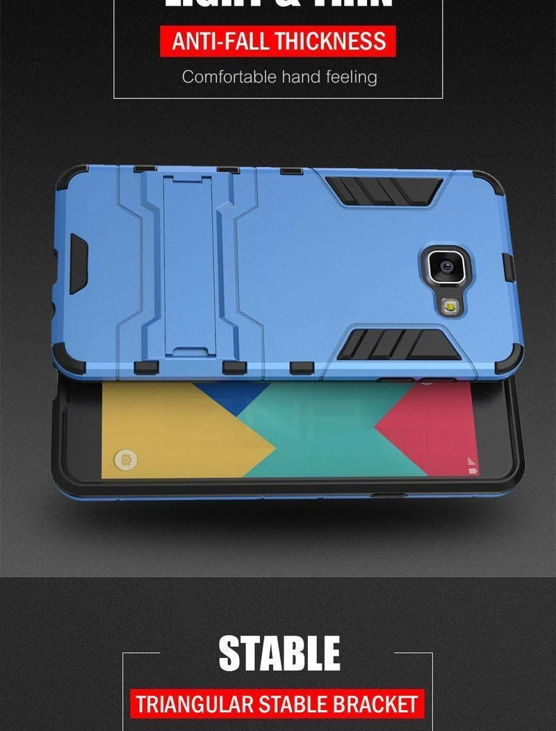 ZNP Full Shockproof Armor Stand Cover Case For Samsung Galaxy A5 A3 A7 A8 Plus Holder Phone Case For Samsung J5 J7 A7 A5 A3 Case