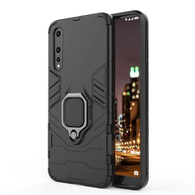 ZNP Luxury Armor Stand Phone Case For Huawei P20 Lite P20 With Holder Ring Shockproof Cover Case For Huawei P20 Pro Case Shell