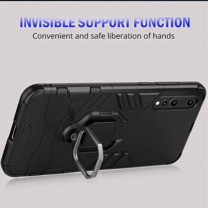 ZNP Luxury Armor Stand Phone Case For Huawei P20 Lite P20 With Holder Ring Shockproof Cover Case For Huawei P20 Pro Case Shell