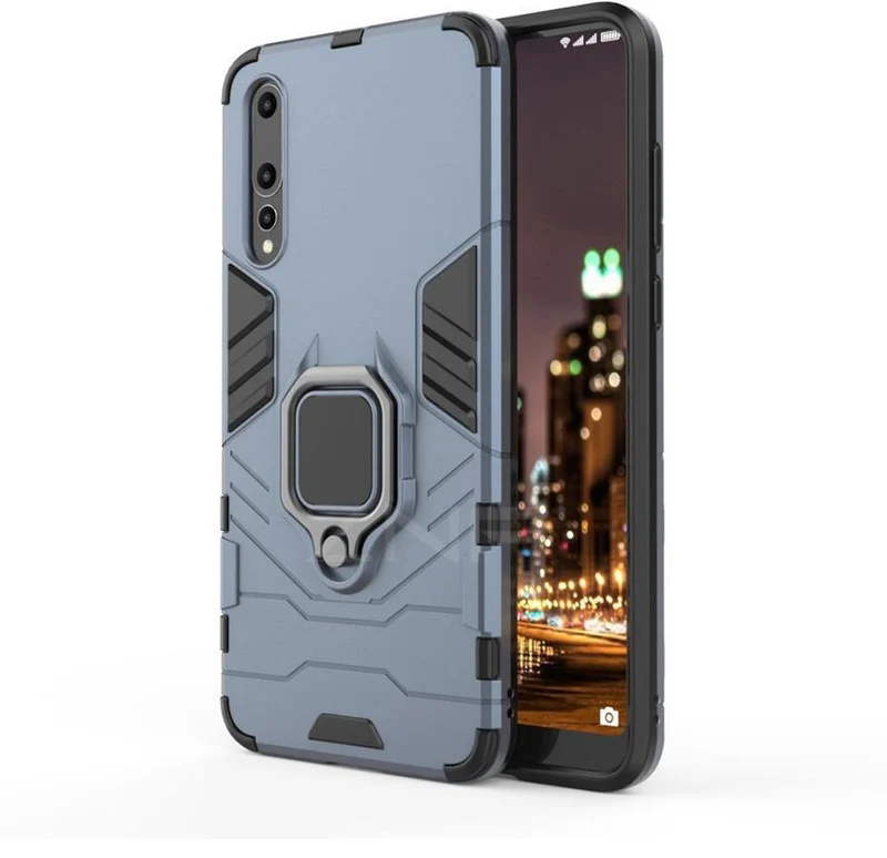 ZNP Luxury Armor Stand Phone Case For Huawei P20 Lite P20 With Holder Ring Shockproof Cover Case For Huawei P20 Pro Case Shell