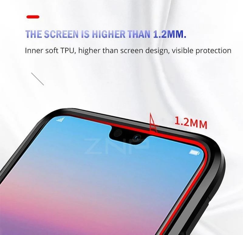 ZNP Luxury Armor Stand Phone Case For Huawei P20 Lite P20 With Holder Ring Shockproof Cover Case For Huawei P20 Pro Case Shell