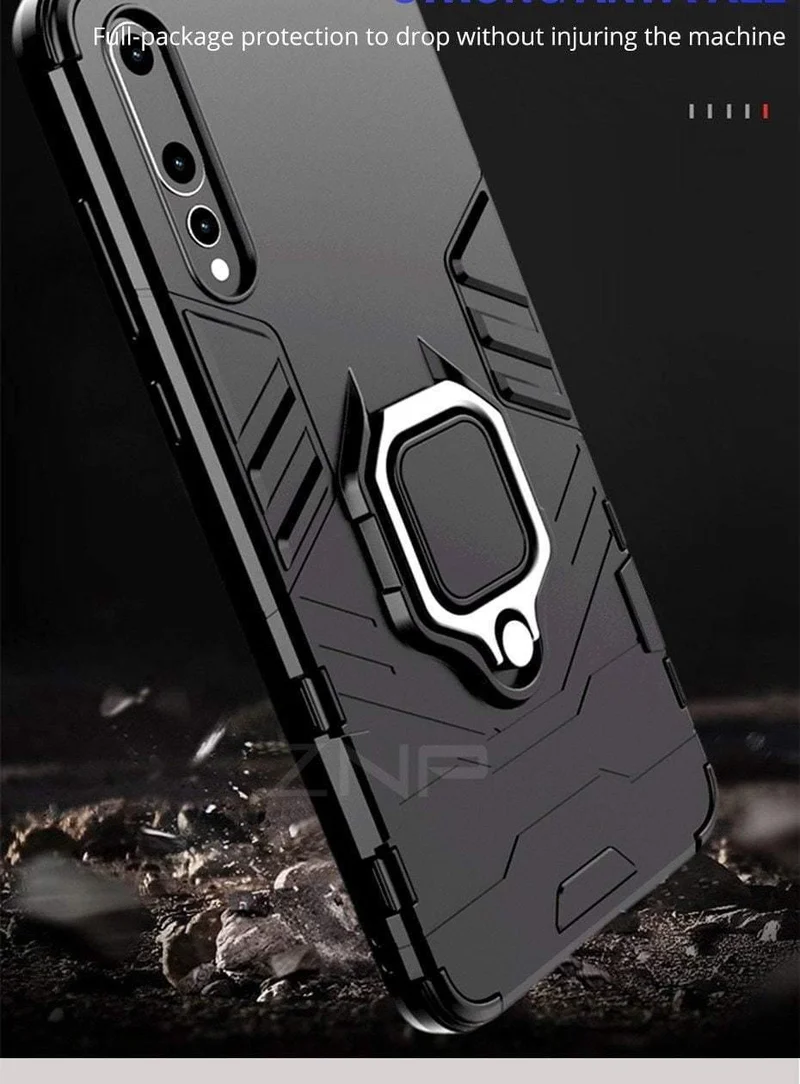 ZNP Luxury Armor Stand Phone Case For Huawei P20 Lite P20 With Holder Ring Shockproof Cover Case For Huawei P20 Pro Case Shell