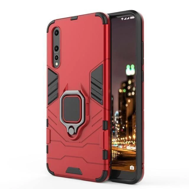 ZNP Luxury Armor Stand Phone Case For Huawei P20 Lite P20 With Holder Ring Shockproof Cover Case For Huawei P20 Pro Case Shell