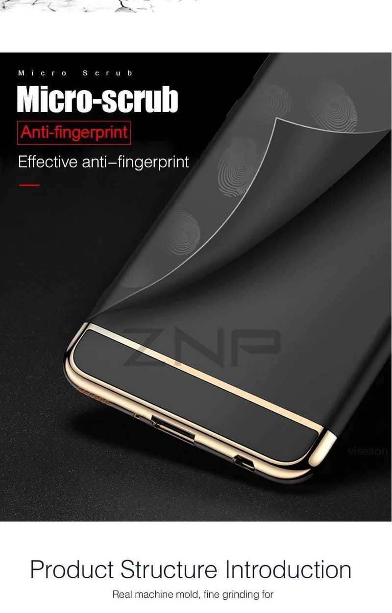ZNP Luxury Electroplate Shockproof Case For Xiaomi Mi 6 5 5S Plus Hard Back Cover Cases For Xiaomi Mi 6 5 5X 5C Phone Case shell