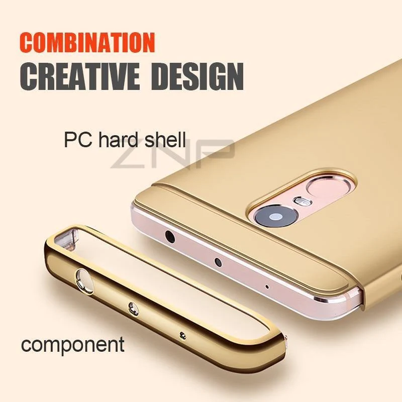 ZNP Luxury Shockproof Case For Xiaomi Redmi Note 4 4X Hard Back Cover Cases For Redmi Note 4X Redmi Note 4 Phone Case shell