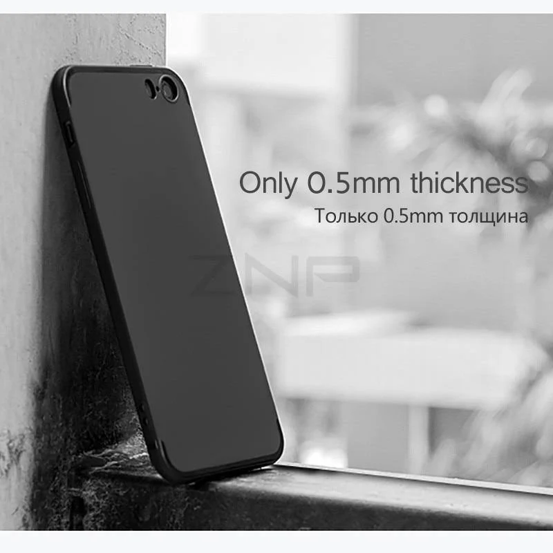 ZNP Luxury Silicone TPU Case For iPhone 6 6s 7 Plus 5 5s SE Cases Back Matte Soft Cover For iPhone 7 8 Plus 6 6s Phone Case p30