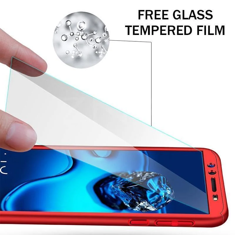 ZNP 360 Degree Full Cover Protection Case For Huawei Honor 9 10 Lite Cases With Glass For Honor V9 Play V10 Phone Case Shell