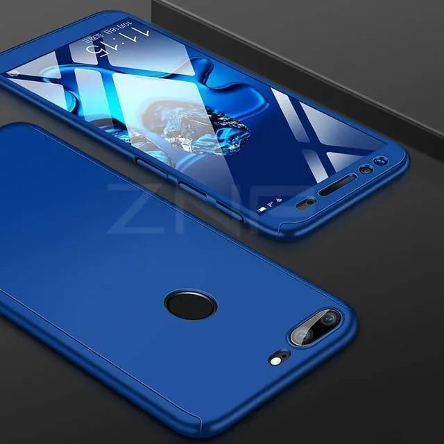 ZNP 360 Degree Full Cover Protection Case For Huawei Honor 9 10 Lite Cases With Glass For Honor V9 Play V10 Phone Case Shell