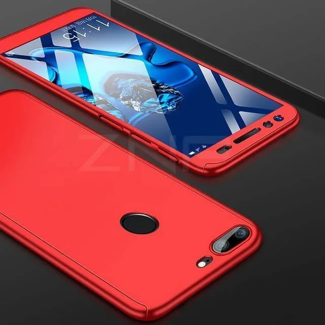 ZNP 360 Degree Full Cover Protection Case For Huawei Honor 9 10 Lite Cases With Glass For Honor V9 Play V10 Phone Case Shell