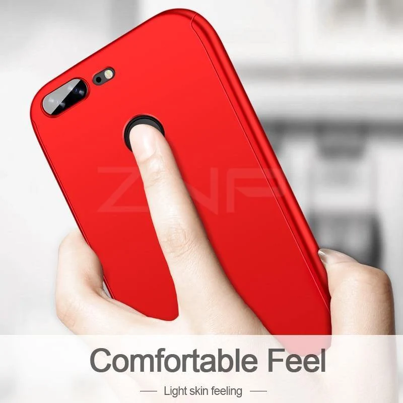 ZNP 360 Degree Full Cover Protection Case For Huawei Honor 9 10 Lite Cases With Glass For Honor V9 Play V10 Phone Case Shell