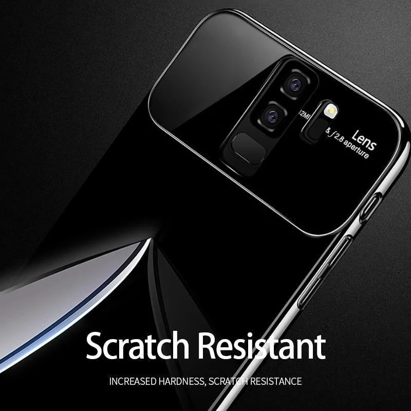 ZNP Luxury Ring Stand Case For Samsung Galaxy S9 Plus Slim PC + Glass Holoder Glossy Cover Cases For Samsung S9 Plus Phone Case