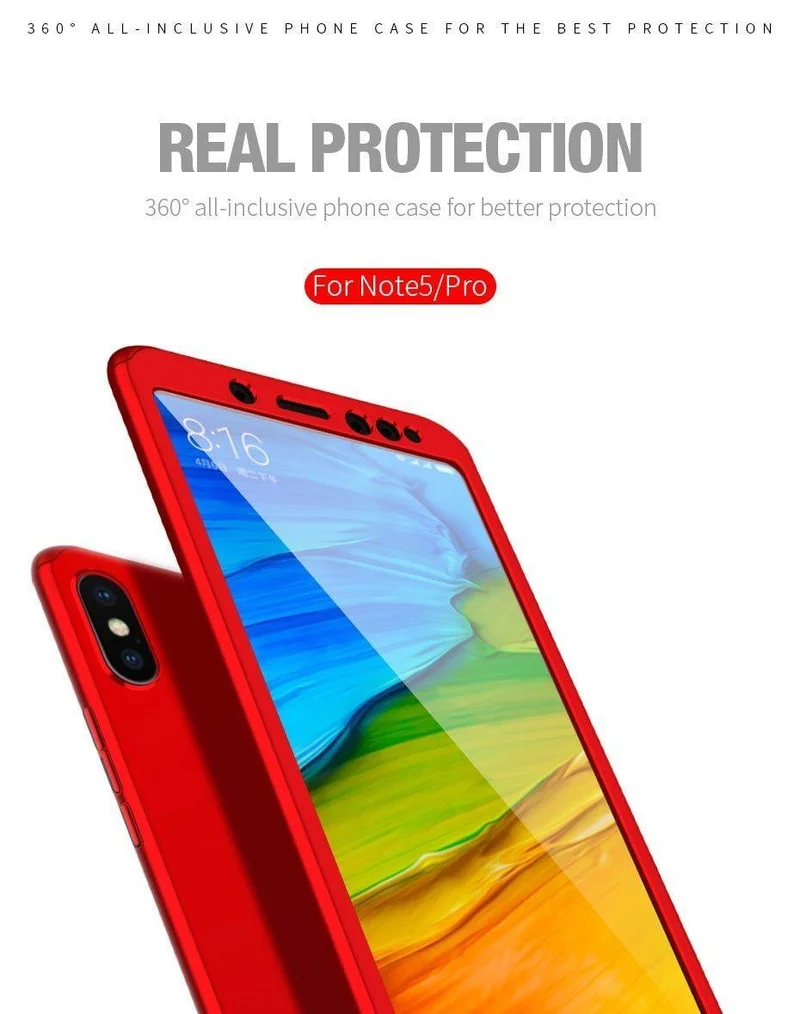 ZNP Luxury Full Cover Case For Xiaomi Redmi Note 5 6 Pro Redmi Note 7 5A Case With Glass For Redmi 4X 6A 6 Pro 5 Plus Phone Case