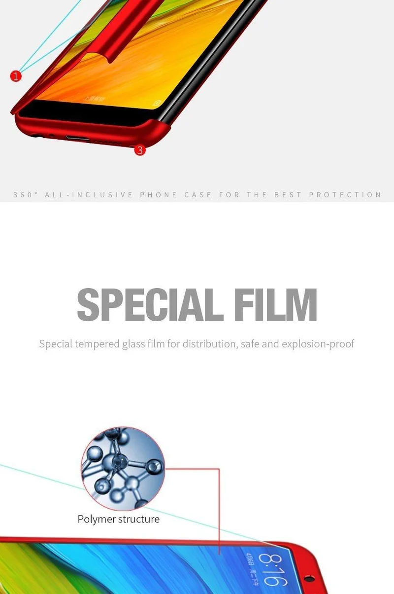ZNP Luxury Full Cover Case For Xiaomi Redmi Note 5 6 Pro Redmi Note 7 5A Case With Glass For Redmi 4X 6A 6 Pro 5 Plus Phone Case