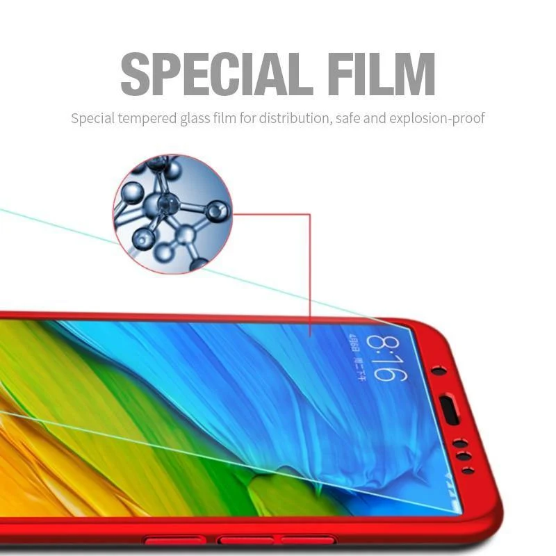 ZNP Luxury Full Cover Case For Xiaomi Redmi Note 5 6 Pro Redmi Note 7 5A Case With Glass For Redmi 4X 6A 6 Pro 5 Plus Phone Case