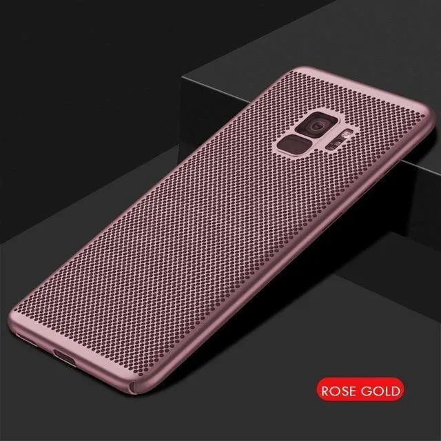 ZNP Ultra Slim Grid Wärmeableitende Telefonhülle für Samsung Galaxy S9 S8 Plus Note 9 8 Rückseitenhülle für Samsung S7 S6 Edge Hülle