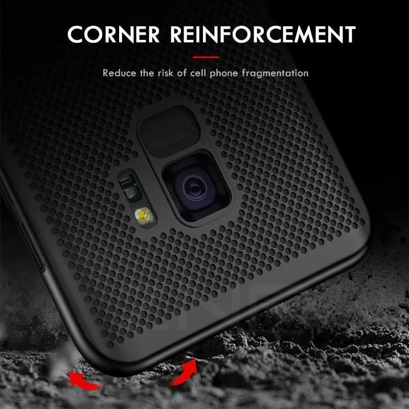 ZNP Ultra Slim Grid Wärmeableitende Telefonhülle für Samsung Galaxy S9 S8 Plus Note 9 8 Rückseitenhülle für Samsung S7 S6 Edge Hülle