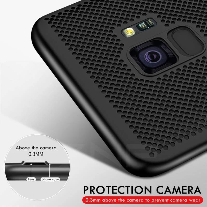 ZNP Ultra Slim Grid Wärmeableitende Telefonhülle für Samsung Galaxy S9 S8 Plus Note 9 8 Rückseitenhülle für Samsung S7 S6 Edge Hülle