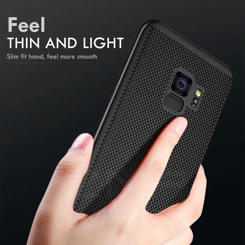 ZNP Ultra Slim Grid Wärmeableitende Telefonhülle für Samsung Galaxy S9 S8 Plus Note 9 8 Rückseitenhülle für Samsung S7 S6 Edge Hülle