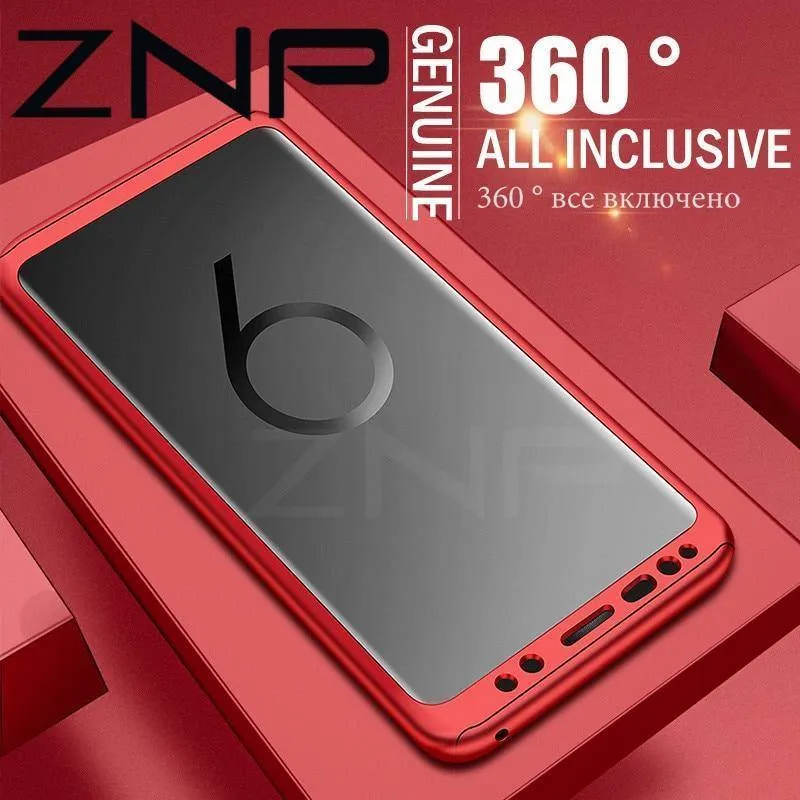 ZNP Luxus 360-Grad-Schutzhülle für Samsung S7 Note 8 S7 Edge S9 Hülle für Samsung Galaxy S9 S8 Plus Stoßfeste Hülle