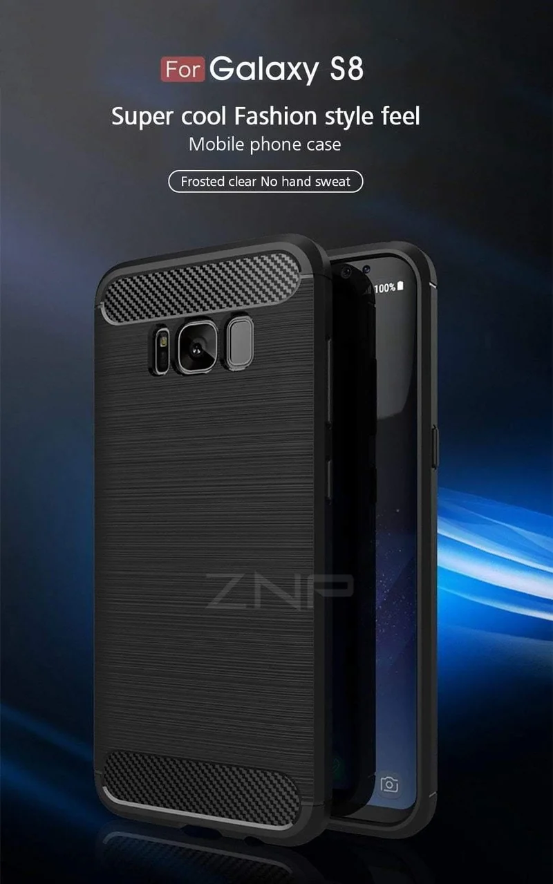 ZNP-Hüllen aus weichem Silikonfaser für Samsung Galaxy S6 S7 Edge S8 Plus-Abdeckung für Samsung Galaxy J5 J7 A3 A5 A7 2017 Note 8 S8-Hülle