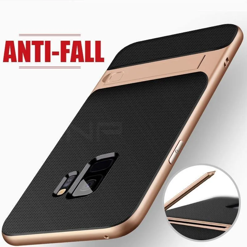 360 Full Cover Schutzhülle für Samsung Galaxy S9 S8 Plus PC + TPU Shock Proof Abdeckung für Samsung Note 8 Kickstand Telefon Fall