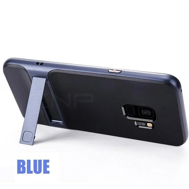 360 Full Cover Schutzhülle für Samsung Galaxy S9 S8 Plus PC + TPU Shock Proof Abdeckung für Samsung Note 8 Kickstand Telefon Fall