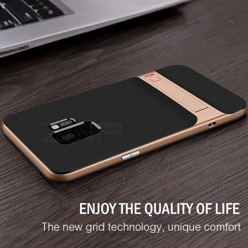 360 Full Cover Schutzhülle für Samsung Galaxy S9 S8 Plus PC + TPU Shock Proof Abdeckung für Samsung Note 8 Kickstand Telefon Fall