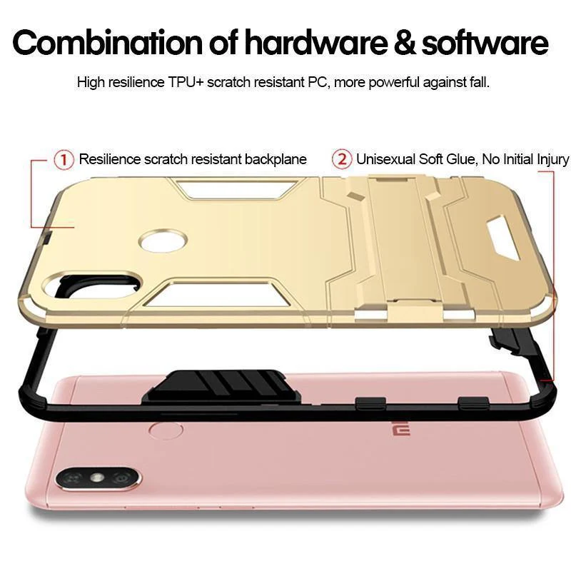 ZNP Vollständig stoßfeste Panzerungs-Telefonhülle für Xiaomi Redmi 5 Plus Note 5 6 Pro Matte Schutzhülle für Redmi 5 Hüllen Coque