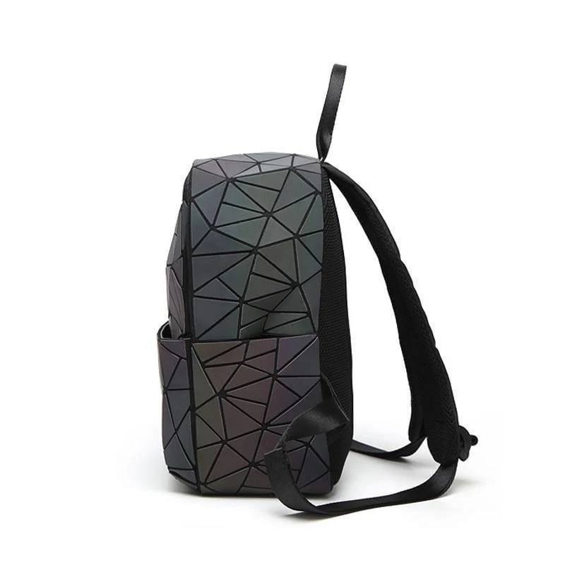 Frauen Rucksack Geometrische Umhängetasche Schüler Schultasche Für Teenager Hologramm Leuchtende Rucksäcke Laser bao tasche rucksack