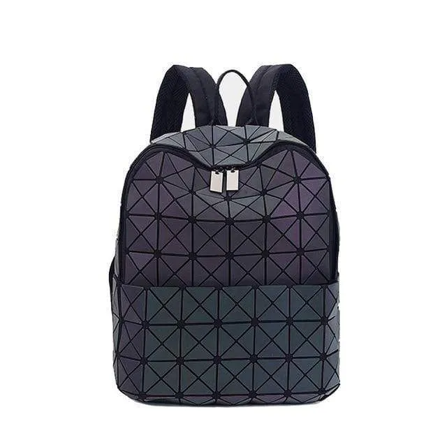 Frauen Rucksack Geometrische Umhängetasche Schüler Schultasche Für Teenager Hologramm Leuchtende Rucksäcke Laser bao tasche rucksack