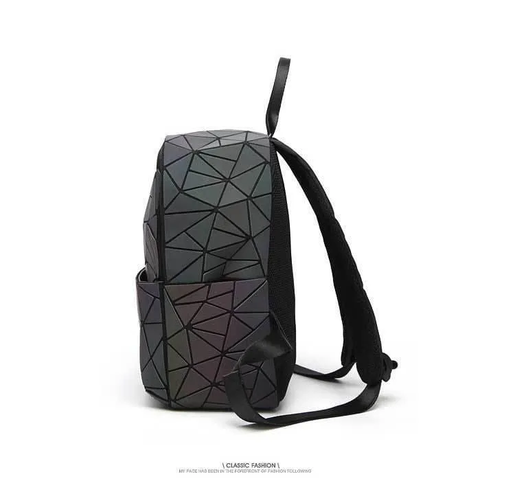 Frauen Rucksack Geometrische Umhängetasche Schüler Schultasche Für Teenager Hologramm Leuchtende Rucksäcke Laser bao tasche rucksack