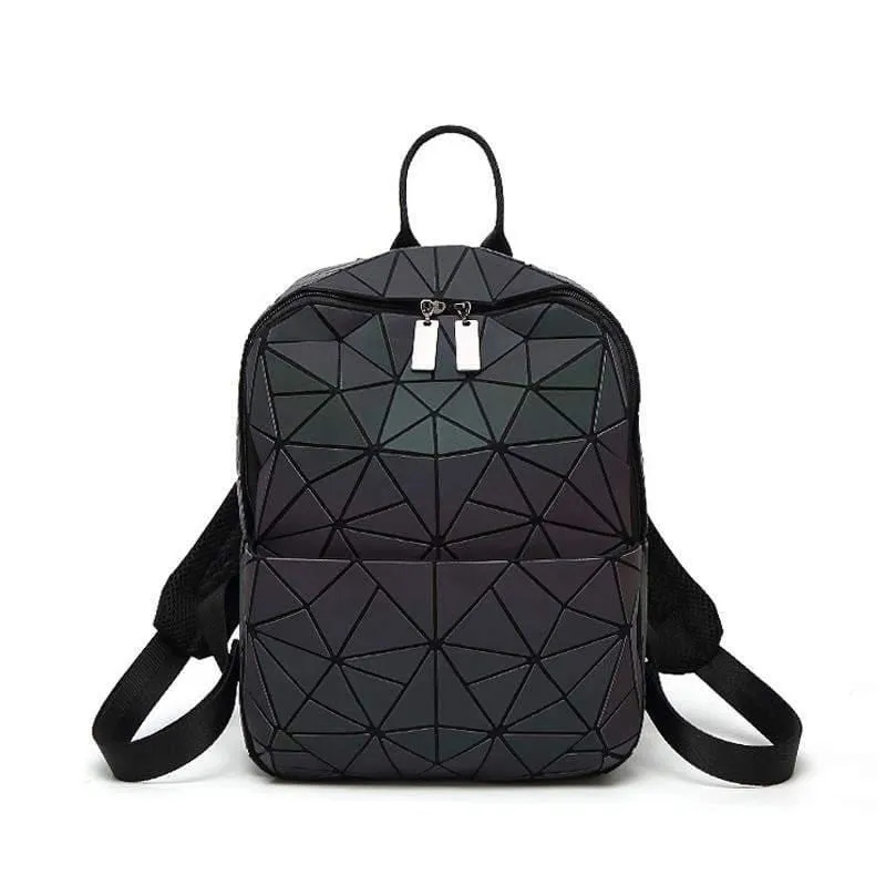 Frauen Rucksack Geometrische Umhängetasche Schüler Schultasche Für Teenager Hologramm Leuchtende Rucksäcke Laser bao tasche rucksack