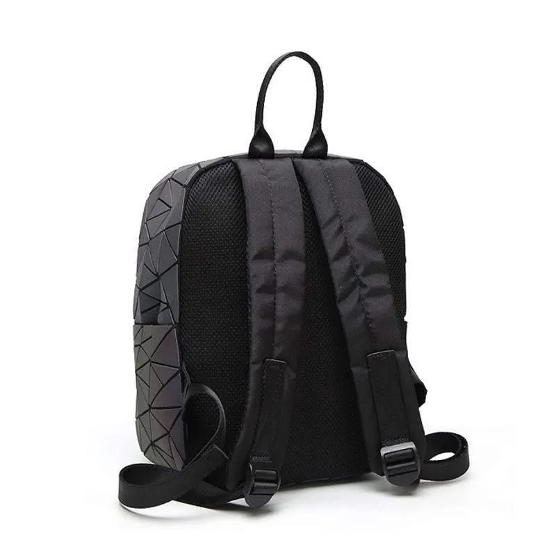 Frauen Rucksack Geometrische Umhängetasche Schüler Schultasche Für Teenager Hologramm Leuchtende Rucksäcke Laser bao tasche rucksack