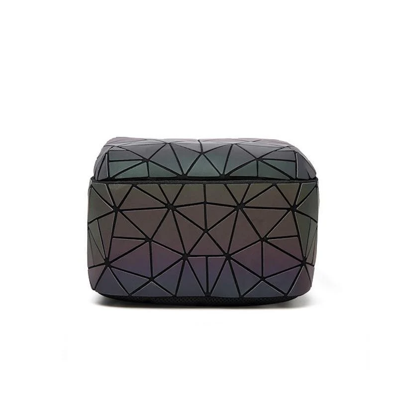 Frauen Rucksack Geometrische Umhängetasche Schüler Schultasche Für Teenager Hologramm Leuchtende Rucksäcke Laser bao tasche rucksack