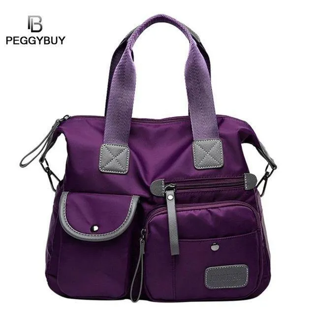 Damen Wasserdichte Handtasche Nylon Tote Travel Messenger Umhängetaschen Für Frauen Bolsa Feminina Top-Griff Umhängetasche