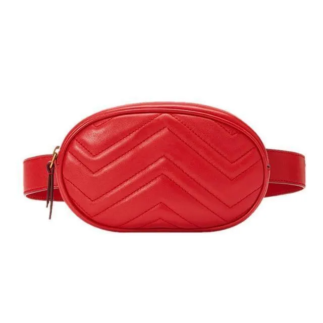 Frauen nieten Taille Fanny Pack taschen luxus marke mode samt leder brust gürtel handtasche rot schwarz hohe qualität