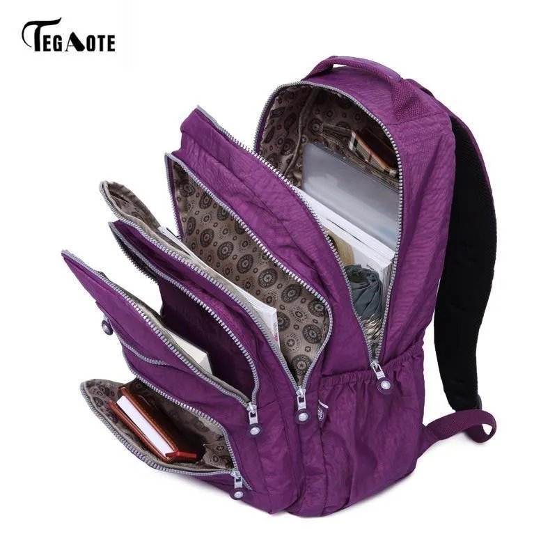Schultasche wasserdichte Nylon Marke Laptop Rucksäcke für Teenager Frauen Rucksack Freizeit Schultertaschen Computer Packsack